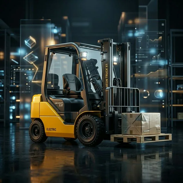 3D Gabelstapler Illustration